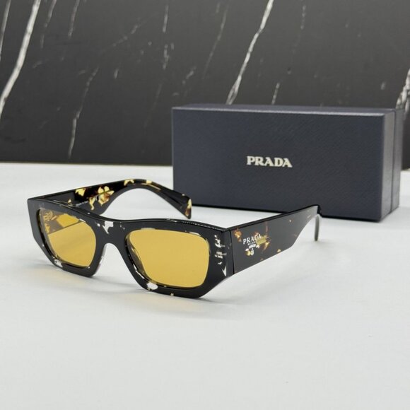 NEW PRADA PRA01S 15O10C SUNGLASSES MEN PR A01S 15O10C HAVANA SQUARE SPR A01 - Picture 1 of 10